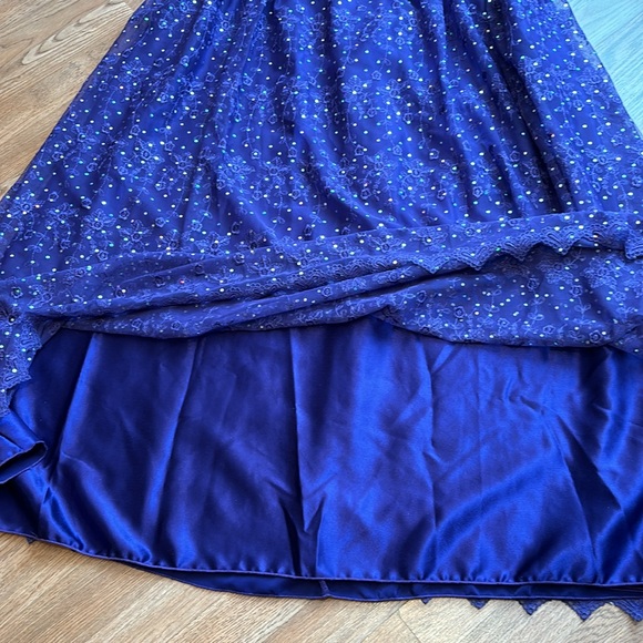 Vintage 1990’s short sleeve purple floral/sequin dress. Size 20/22. - Picture 8 of 17